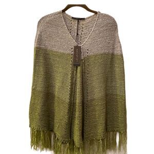 MaxSport Green Sweater Poncho 